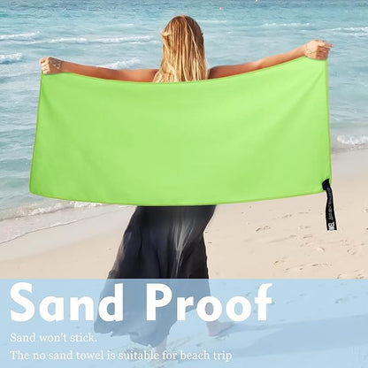Microfiber Travel Towel (XS:12"×24" -Green)