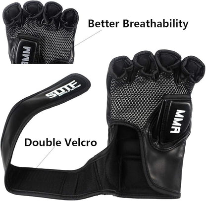SOTF Punching Gloves for Adults MMA Training Gloves Men Fight Boxing Gloves Open Fingers Women