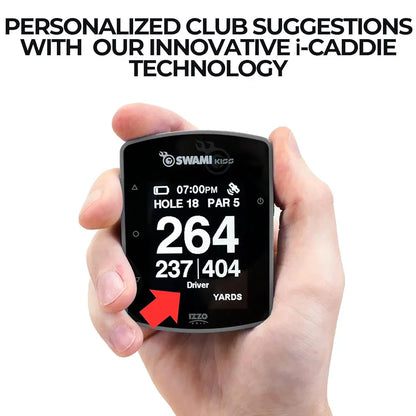 Swami KISS 2.0 Handheld Golf GPS Ragnefinder with Integrated Magnets - Grey