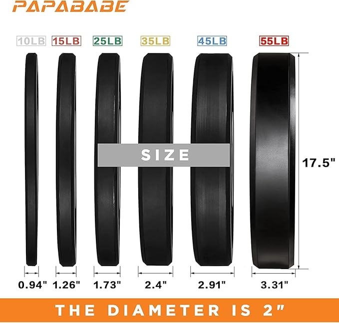 Papababe Bumper Plates 2 Inch