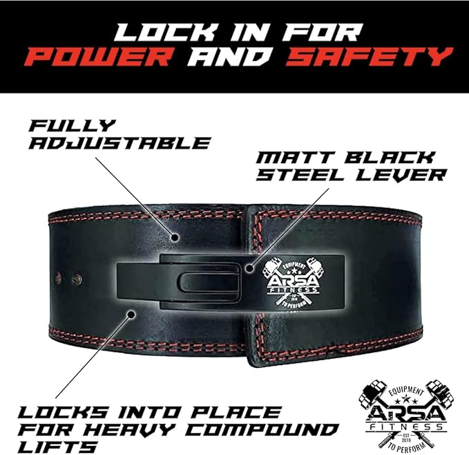 Weightlifting Adjustable Lever Belt for Men & Women 10MM Thickness 4" Width