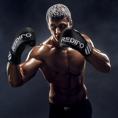 Boxing Gloves for Men & Women, Premium Leather Sparring Heavy Bag Training Gloves, Pro Punching Bag Gloves for Muay Thai, Kickboxing, MMA