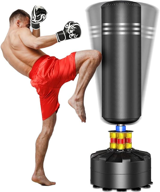 ELEMARA Freestanding Punching Bag with Stand for Adult Youth