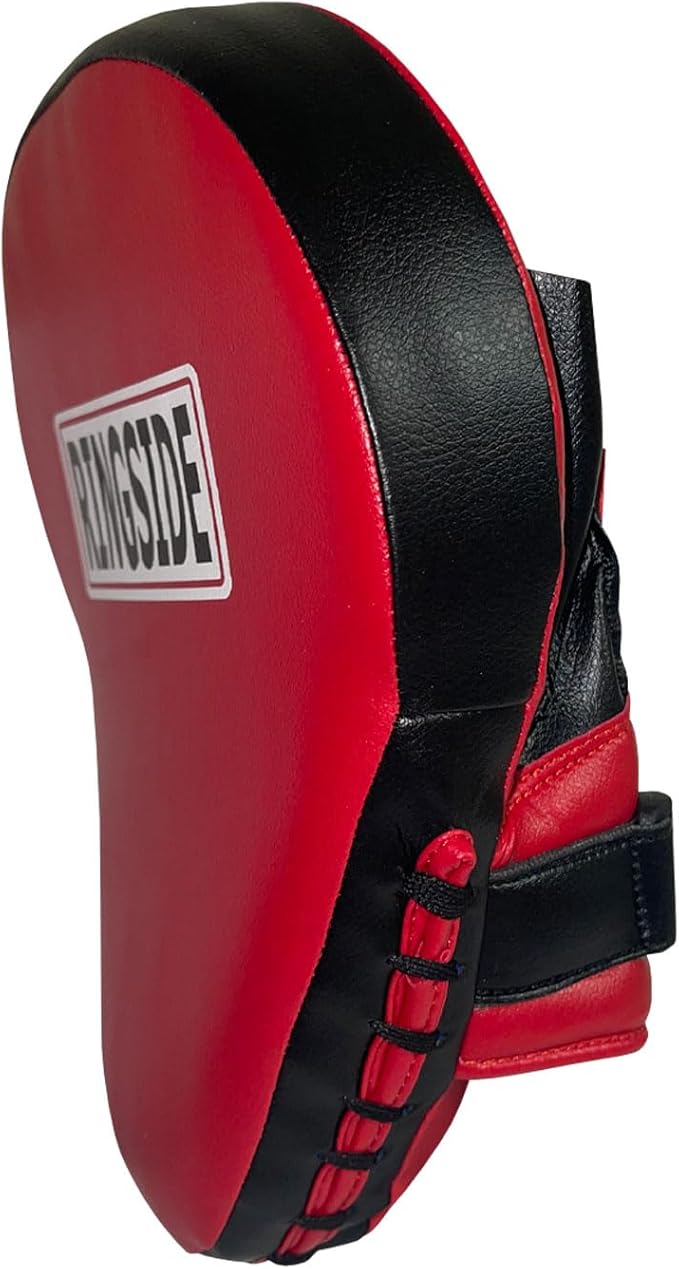 Ringside Curved Boxing MMA Punch Mitts (Pair) Red, 10.5"