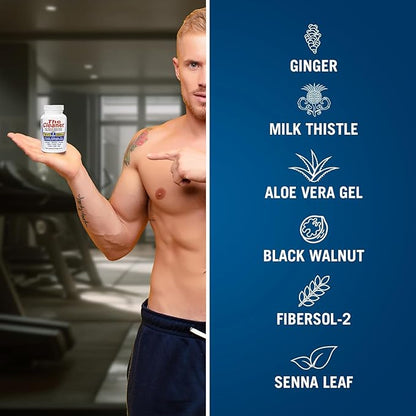 Centuryⁿ Syst𝐞ms The Cleaner Detox, 7-Day Complete Internal Cleansing Formula for Men, Support Digestive Health, 52 Vegetarian Capsules
