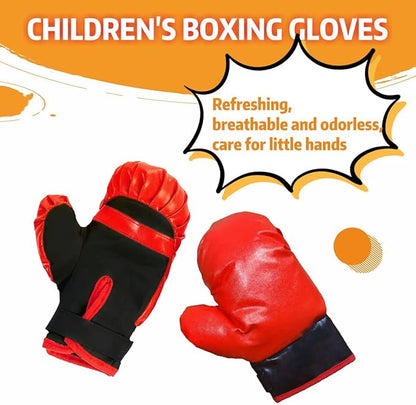 Everlast Kids Boxing Set with Stand, Adjustable Punching Bag for Boys & Girls Aged 3-10, Includes Boxing Gloves