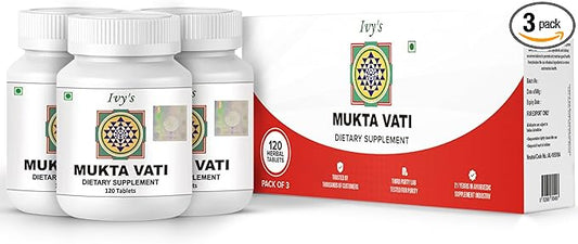 Ivy's Mukta Vati Herbal Tablets - Ayurvedic Formula Pack of 3