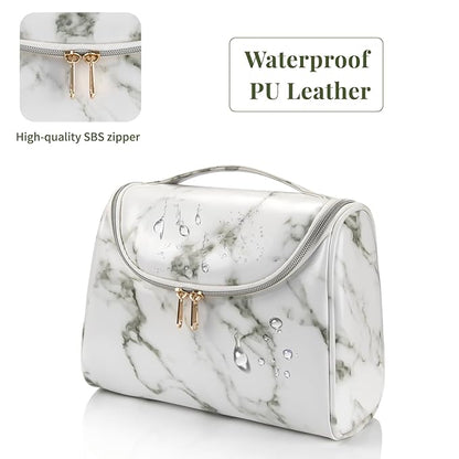 Ethereal Travel Makeup Bag, Toiletry Bag for Women Large Capacity Makeup Organizer Bag Waterproof Makeup Brush Organizer Vegan Leather Cosmetic Bag