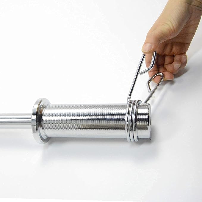 uyoyous 4FT Barbell Bar Solid Threaded Chrome barbell 2 inch 120cm for
