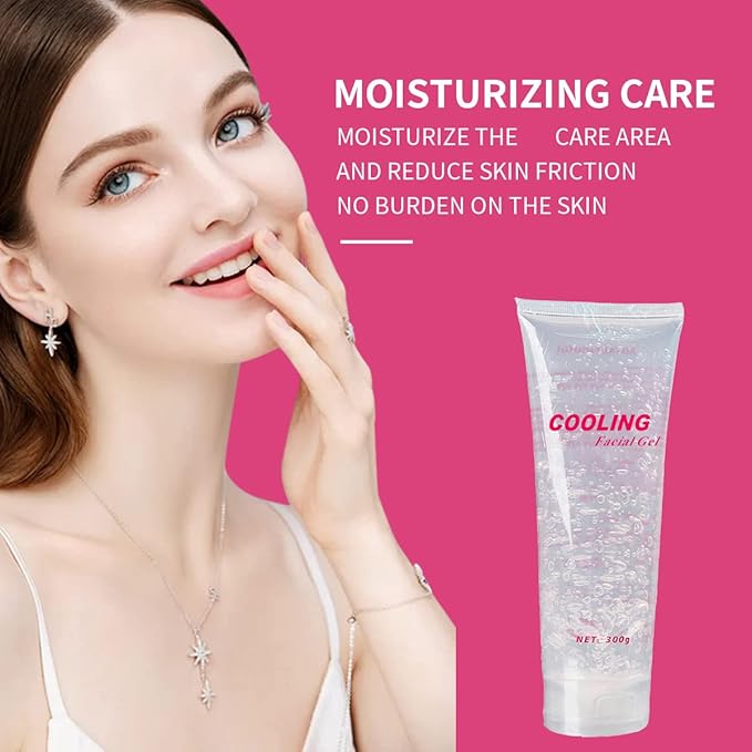 Cooling Gel for Women or Men Face Body Used with Laser Hair Removal System and Facial Machine Skin Lifting Tightening Device (21.16 Oz)