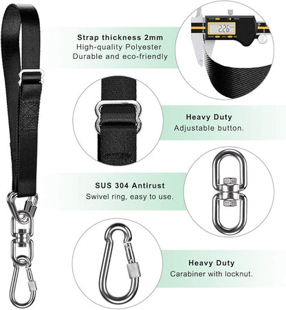 Dolibest Punching Bag Hangers Strap, Heavy Bag Strap Hanger for Home Gym Training Workout Fitness Conditioning Pull Ups and Dips Exercises Equipment