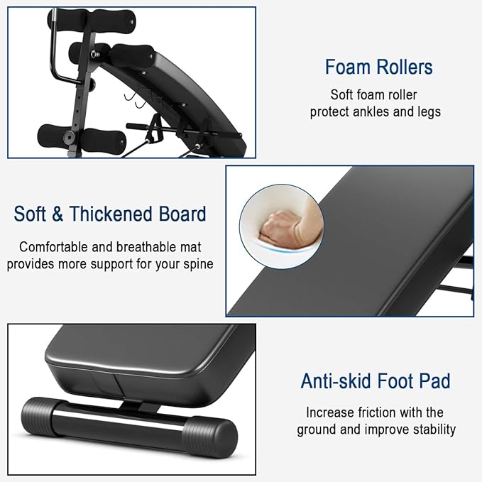 Sit up Bench- SPORFIT Adjustable Decline Bench