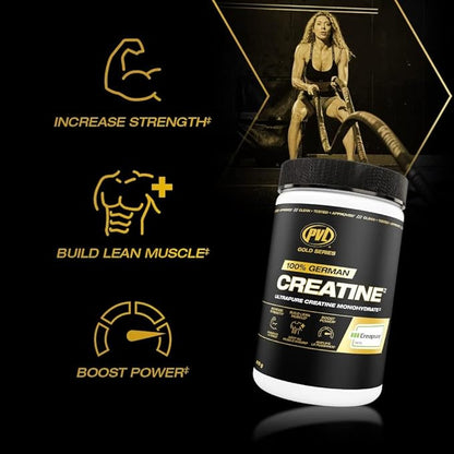 PVL Creapure Creatine - 100% Pure German Creatine monohydrate Powder - 82 Servings - 410 g