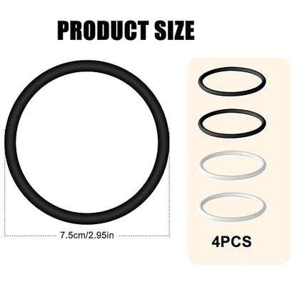 4 Pcs Patellar Tendon Support Strap, Silicone Knee Band Flexible Patella Knee Strap Patellar Tendon Knee Strap Brace for Running Basketball Sports Men Women Fixed Knee Stabilization