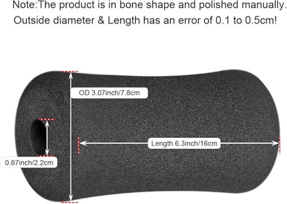 Sponge Foam Foot Pad Roller Pair 1-inch Rod 6.3" X 3.07" Od 0.87" Id)