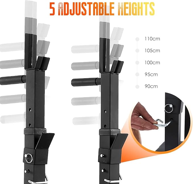 ISE Flat Adjustable Weight Bench with Barbell Rack 800LBS
