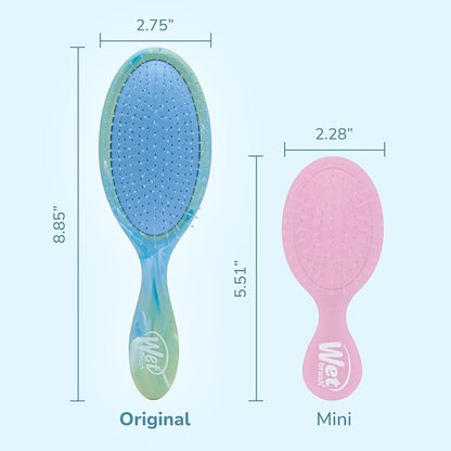 Wet Brush Original Detangler, Green (Matte Marble), Ultra-Soft IntelliFlex Bristles Glide Through Tangles, Detangling Hair Brush (Wet & Dry), Women & Men, Limited Edition