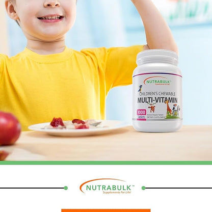 Children's Chewable Multi-Vitamin Tablets for Immune, Bone, and Brain Support - 6000 Count (6 Bottles of 1000)