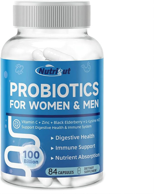 Probiotics and Prebiotics for Women and Men for Digestive Health Immune Health 100 Billion CFUs 84count