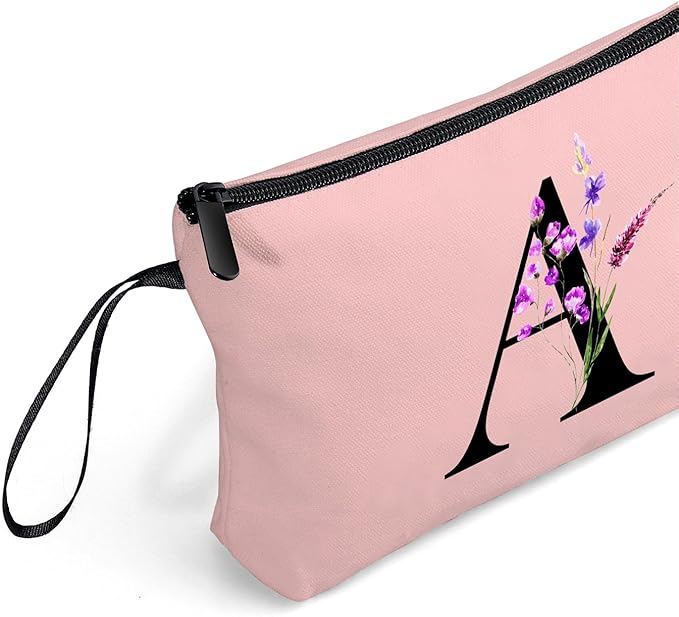 SEAMOON Maid of Honor Friendship Birthday Gifts for Women Her Aunt Sister Bridesmaid Coworkers Bride Personalized Makeup Cosmetic bag with Mirror Mothers Day Christmas Graduation A