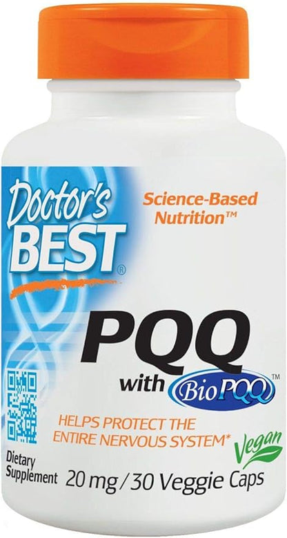 Doctor's Best PQQ with BioPQQ, Non-GMO, Vegan, Gluten & Soy Free, 20 mg, 30 Count