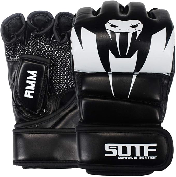 SOTF Punching Gloves for Adults MMA Training Gloves Men Fight Boxing Gloves Open Fingers Women