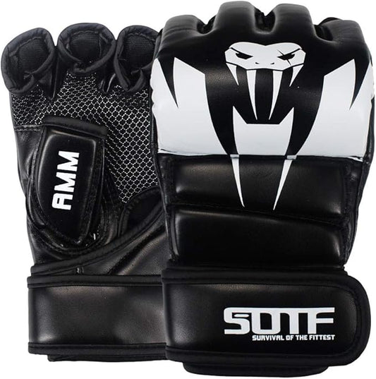 SOTF Punching Gloves for Adults MMA Training Gloves Men Fight Boxing Gloves Open Fingers Women