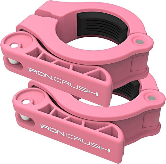 Iron Crush Olympic Barbell Clips - Adjustable &