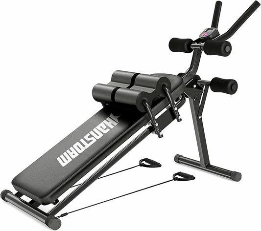 HANSTORM Adjustable Folding Sit Up Bench Workout