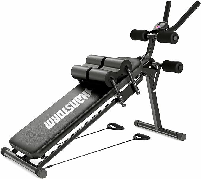 HANSTORM Adjustable Folding Sit Up Bench Workout