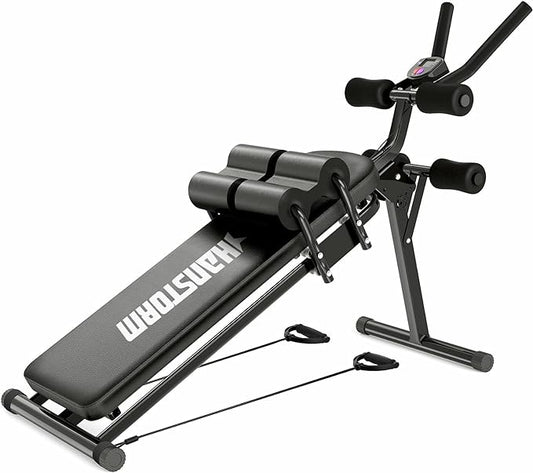 HANSTORM Adjustable Folding Sit Up Bench Workout