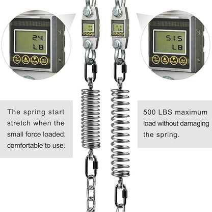 SELEWARE Heavy Duty Bag Spring for Punching Bag - Chrome Plated with Secure Closed-Loop Design for Boxing, MMA, and More, Smooth & Safe Suspension, Eliminates Ceiling Vibration During Boxing Workouts