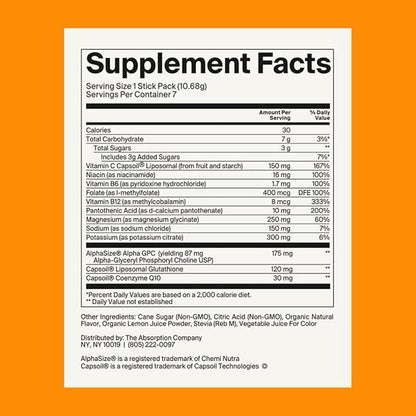 Restore - Electrolyte Powder Packets - Workout Recovery & Hydration Drink Mix with Glutathione, Vitamin C & B Vitamins - Mango Lemonade (28 Sticks)