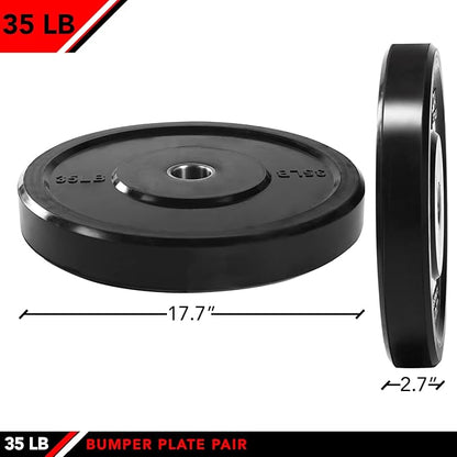 JFIT Olympic 2" Cast Iron Grip Plate OR 2" Rubber Bumper Plates for Barbell - Singles OR Pairs - 6 Weights Available (2.5lbs to 45lbs) Plates for Strength Training, Weightlifting, Bodybuilding