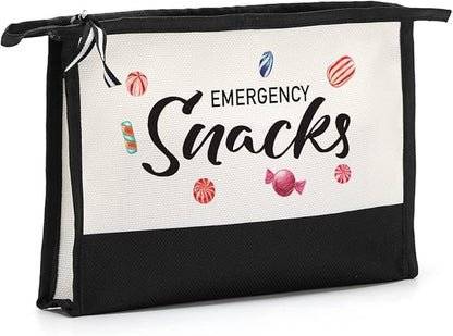 Snack Bag - Emergency Snacks Lover Gift for Girls & Women - Food Storage Bag - Birthday, Graduation & Christmas Gifts