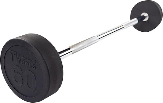 Body-Solid Rubber Coated Fixed Weights Straight Barbells- Weighted