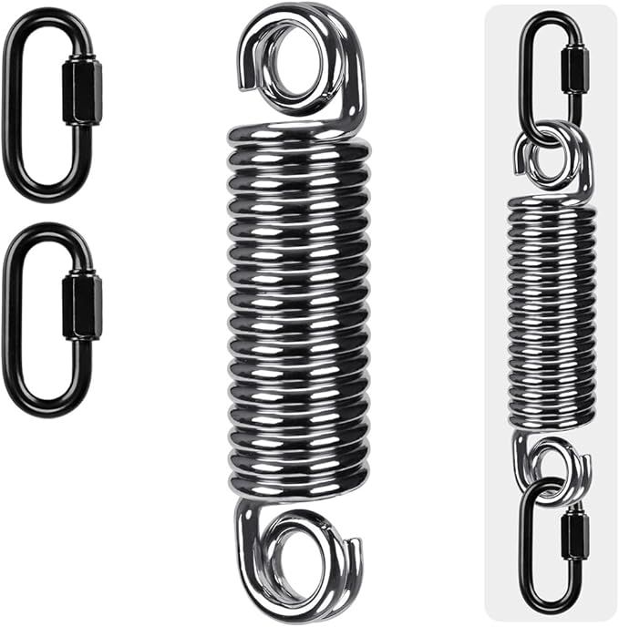 SELEWARE Heavy Duty Bag Spring for Punching Bag - Chrome Plated with Secure Closed-Loop Design for Boxing, MMA, and More, Smooth & Safe Suspension, Eliminates Ceiling Vibration During Boxing Workouts