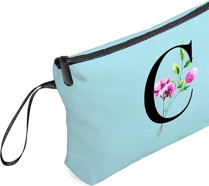 SEAMOON Birthday Thank You Appreciation Monogrammed Gifts for Mom Aunt Teacher Sister Friend Coworkers Bride Bridesmaid Makeup Cosmetic Bag with Mirror Mothers Day Christmas Graduation C