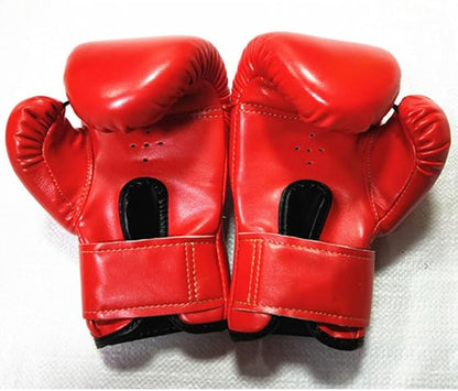 Garneck Kids Boxing Gloves Training Gloves Training Mitts Junior Punch PU Leather Sponge Filled for Toddler and Youth Red