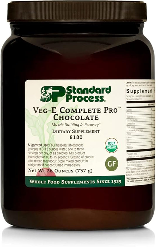 Standard Process Veg-E Complete Pro Chocolate - Whole Food Nail Health, Hair Health and Skin Health with Pumpkin Seed Protein Powder and Sesame Seed - 26 oz