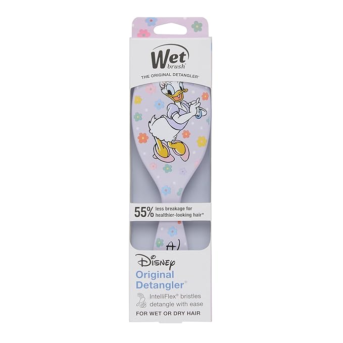 Wet Brush Original Detangling Hair Brush, Daisy (Hello Disney) - Ultra-Soft IntelliFlex Bristles - Detangler Brush Glide Through Tangles With Ease For All - For Women, Men, Wet & Dry Hair