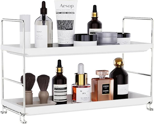 FSyueyun 2-Tier Makeup Shelf Organizer for Vanity