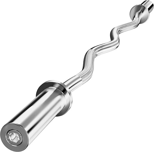 Olympic Barbell EZ Bar Curl Bar 4ft/5ft/7ft 2 Inch (300lb/330lb/400lb/700lb/1000lb/1500lb)