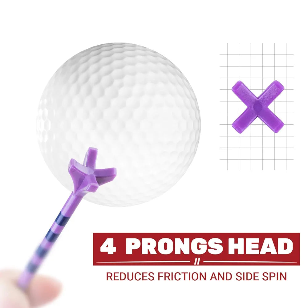 Professional 150 or 100 Pack Plastic Golf Tees , 4-Prongs Head Design to Reduce Friction & Side Spin, The Ultimate Gift for Golfers
