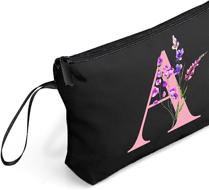 SEAMOON Women Birthday Unique Maid of Honor Friendship Gifts for Women Sister Bridesmaid Bride Personalized Travel Makeup Cosmetic Bag with Mirror Valentines Mothers Day Christmas Graduation A