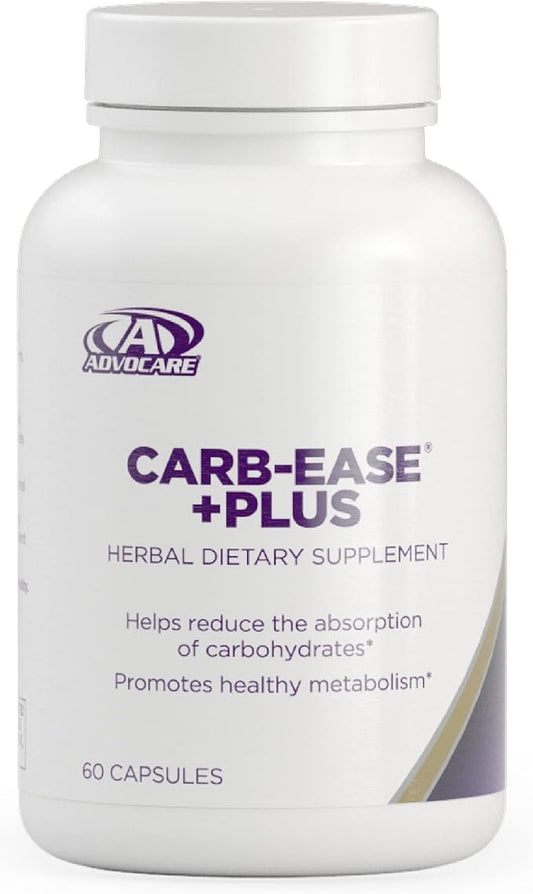 AdvoCare Carb-Ease Plus - Carb Blocker Supplement with Kidney Bean Extract, Grape Seed Extract & Green Coffee Extract - Supports Healthy Metabolism* - 60 Capsules