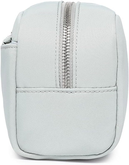 Nylon Female cosmetic bags Canvas toiletry bags Wash bags with large capacity Simple design (Nylon/Gray)