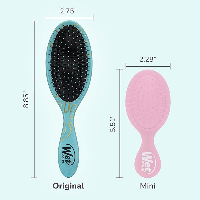 Wet Brush Disney Original Hair Detangler, Moana (Elegant Princess), Ultra-Soft IntelliFlex Bristles, Detangling Brush Glides Through Tangles (Wet Dry & Damaged Hair), Women & Men
