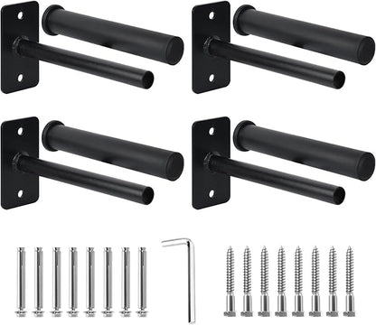 Weight Plate Holder, Wall Mounted Weight Rack for 1" and 2" Olympic Weight Plates, Home Gym Storage with 8pcs Steel Expansion Bolts Weight Storage Racks