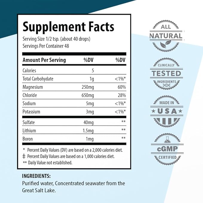 Waiora Essential Trace Minerals | Help Replenish Key Trace Minerals | 60+ Ionic Trace Minerals | Support Body’s Essential Functions, pH Balance | Plus Electrolytes for Hydration (1 Bott / 48 serv)